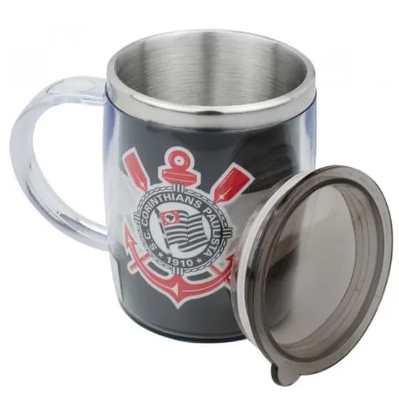 Caneca Corinthians Cerveja Gelada 450ml Presente Oficial