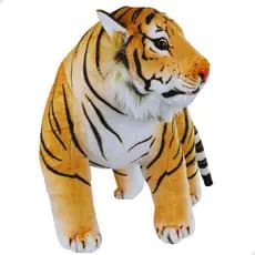 Tigre Pelúcia Realista 60cm Boneco Brinquedo Decoração Infantil Safari Selva