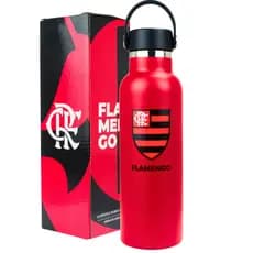 Garrafa Squeeze Térmica Flamengo 500ml Oficial Esporte Caminhada Passeio Viagem