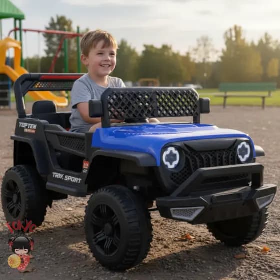 Carro Carrinho Jipe Jeep Jipinho Elétrico Infantil Luz Som Música Controle Remoto 12V