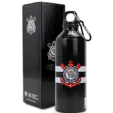 Garrafa Garrafinha Squeeze Aluminio 500ml Academia Caminhada Treino Corinthians Oficial