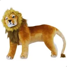 Bicho Pelucia Grande Leão Leãozinho Realista 60cm Decoração Presente Menino Menina