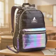 Mochila Bolsa Mala Puffer Feminina Wandinha Escola Passeio Viagem Academia Original