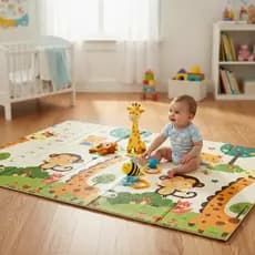 Tapete Tatame Infantil Dupla Face Emborrachado Dobrável Educativo Atividade