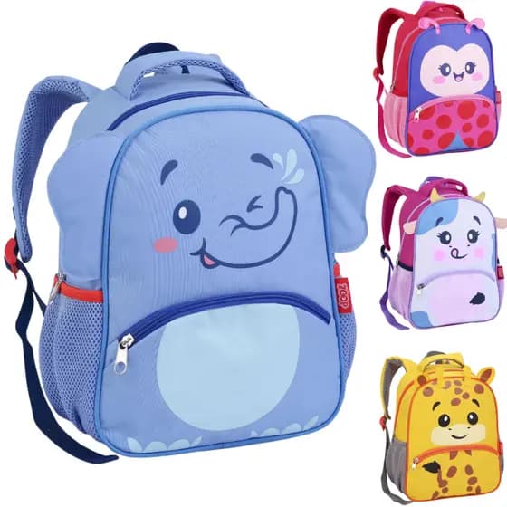 Mochila Bolsa Mala Escolar Infantil Creche Pré Fundamental Passeio Menino Menina Criança Bichos