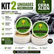 Kit 2 Cera Alien Ind Automotiva - Tira Riscos e Polimento -Revitalizadora Hidro-repelente