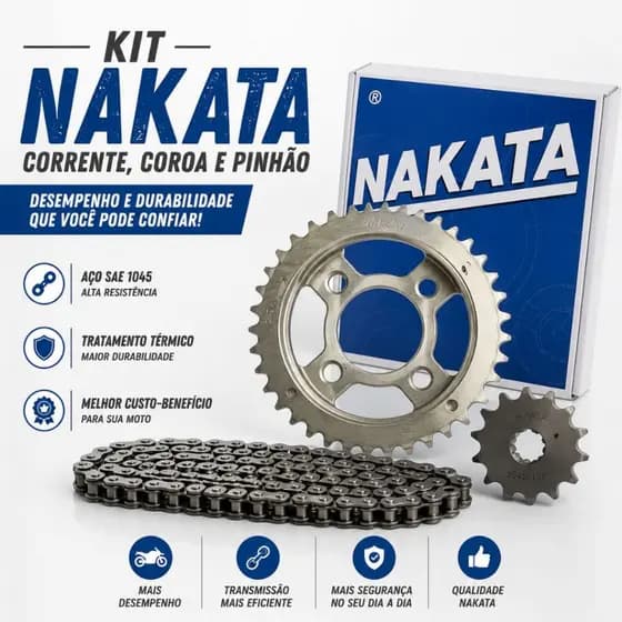 Kit Relação Tração Transmissão Nxr 160 Bros Xre 190 2016 2017 2018 2019 2020 A 2025 Original Riffel