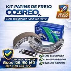 Lona Freio Traseira Bros 125 150 160 Biz 100 125 110 Cobreq