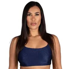 Top Caju Brasil Exclusivo Azul Eclipse Feminino Fitness