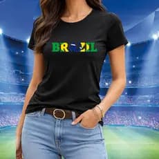 Camisa Camiseta Brasil Bandeira Malha Premium 30.1 Lançamento Novidade