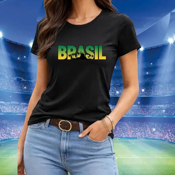 Camisa Camiseta Brasil Malha Premium 30.1 Lançamento Novidade