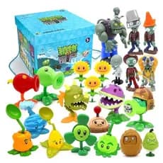 Plants & Zombie Boneco Kit Com 22 Pcs Mapa E Bolas Brinquedo