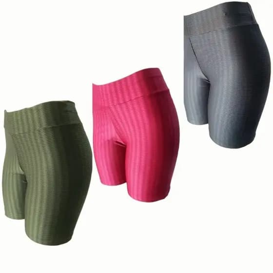 short fitness niw zig 3D academia bermuda