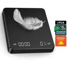 Balança de Alta Precisão + Carregador USB, Temporizador Automático/Manual, Função Tara
