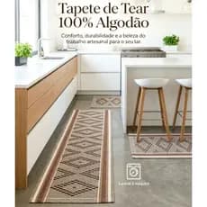 kit passadeira 3 Pçs Cozinha tear algodão 1,40 x 0,48 Lavável a máquina  .