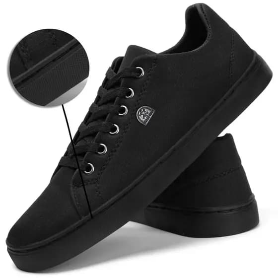 Sapatênis de Skatista Tenis Sapato Masculino Original Em Lona Skate Confortavel  Sola Reta