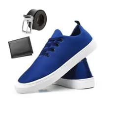 Sapato Masculino Moderno Dia a dia Conforto e Qualidade + Carteira e Cinto Social - PROMOÇAO