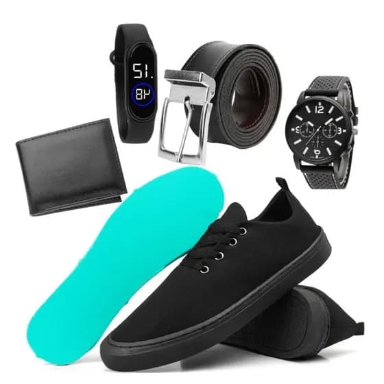 Kit Sapatenis Masculino Barato Casual Costuras Reforçadas E Acessórios De Qualidade - BARATO QUEIMA DE ESTOQUE