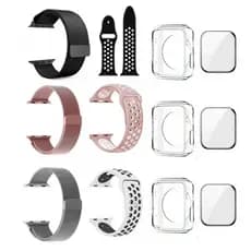 Pulseira de Smartwatch Metálica Milanesa Furadinha Esportiva 38/40/42/44/45 mm