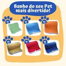 Toalha de Banho Pet Microfibra com Viés 50x100 Cat Dog