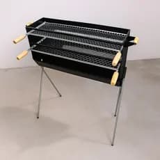 Churrasqueira Espeteira Dupla 80x25 com 2 Grelhas – Ideal para Espetinho, Aço Carbono, Forte e Resistente