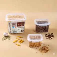 Kit 03 Potes organizador Herméticos Térmicos , de plástico com tampa, 300ml, 600ml, 1500ml.