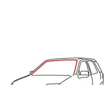 Guarnição - Borracha parabrisa Gm Chevrolet Captiva