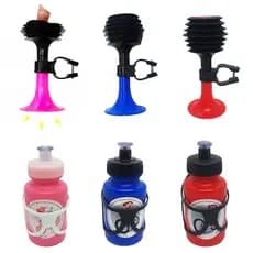 Kit Acessórios Bicicleta Infantil Buzina Corneta Fon Fon e Garrafa Squeeze Bike Aro 14/16/20