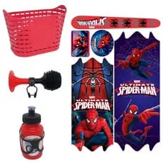 Kit Bicicleta Infantil Cesta Adesivo Buzina Cornetinha Fon Fon Garrafa Squeeze Masculino Aro 14/16/20