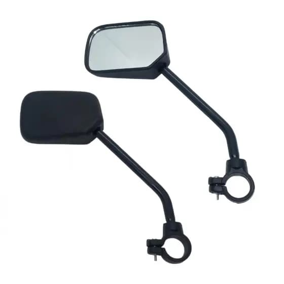 Espelho Retrovisor Bike Retangular Haste Longa Mtb Plástico Lado Esquerdo ou Par