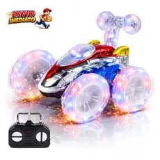 Carro Carrinho Controle Remoto Maluco Gira 360º Com Luz Led Brinquedo