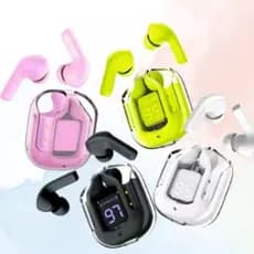 Fones De Ouvido Transparente Ultrapods  Pro TWS Bluetooth 5.3 com Display LED e Redução De Ruído.