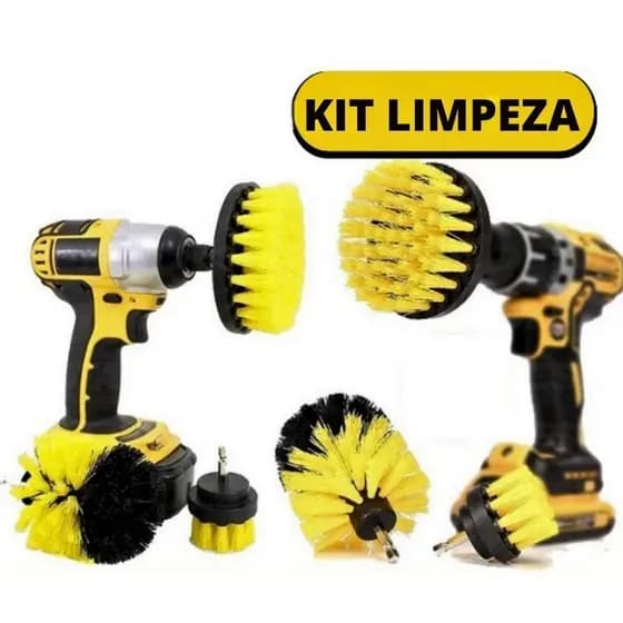 Kit Escovas De Limpeza Pesada Para Parafusadeira Furadeira - ECOM