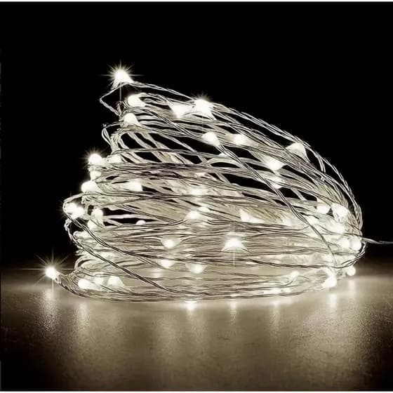 Cordão De Luz Fio Fada Lindo Iluminação Branco Frio ou Branco Quente 3 /5/ 10 metros - ENVIO IMEDIATO