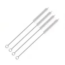 Kit 4 Escovas Escovinhas de metal para limpeza Higienização de canudos