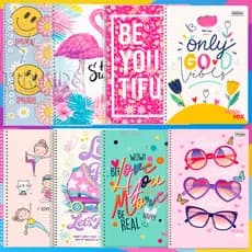 Caderno 10 Matérias Capa Dura Grande Espiral Menina Material Escolar Escola Curso Faculdade Estudo
