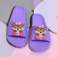 Chinelo Nuvem Infantil Menina Raposa Slide Conforto Macio Leve Chinelo Feminino Escolar Kids