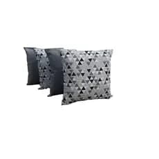 Kit 4 Capas Almofadas Decorativas Para Sala Sófa Quarto Escritório Estampada Jacquard E Suede 42x42 Com Zíper