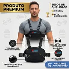 Bolsa de Peito Chest Bag Colete Frontal Pochete Peitoral Motoboy Academia Corrida