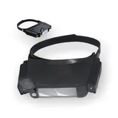 Lupa de cabeça com 3 lentes de aumento com iluminação focada para profissionais de manicure ou joalheiros