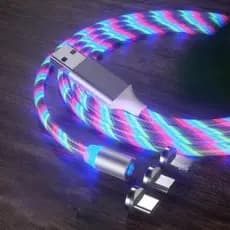 Cabo Magnético de led 3 em 1(Micro, lighting e type-C)