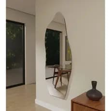 Espelho Orgânico 120x50 e 95x40 Lapidado Moderno Grande Form - C/Suporte C/ Led - C/ FITA S/ Led - C/ LED TOUCH