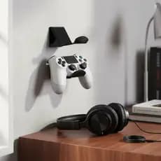 Suporte de Controle Video game de Parede Acrílico Autoadesivo PS5 PS4 PS3 Xbox Fone de Ouvido Jogo