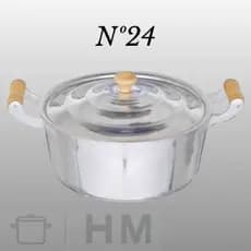 Panela Caçarola n°24 cm Alumínio Batido Grosso Fundido 3,6 Litros