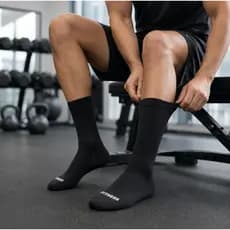 Kit 6 Pares Meia de Corrida Running Cano Médio em Algodão Tecido Respirável