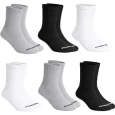 Kit 6 Pares Meia Esportivas Cano Médio Dry FIT Performance Corrida Caminhada Academia