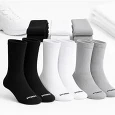 Kit 3, 6, 9, 12 Pares Meias Esportivas Respiráveis Ciclismo Corrida Academia em Algodão
