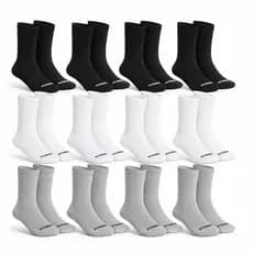 Kit Meias Esportivas Corrida Ciclismo Academia em Algodão Dry Fit Respiráveis Cano Médio