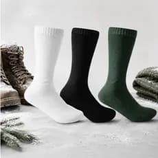 Meias de Cano Longo Exército e Trabalho Para o Frio com Toque de Algodão 39-44