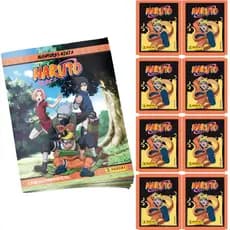 Kit Álbum de Figurinhas Naruto Clássico Brochura + 20 Pacotinhos de Figurinhas - Panini